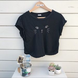 brandy melville top w stickers